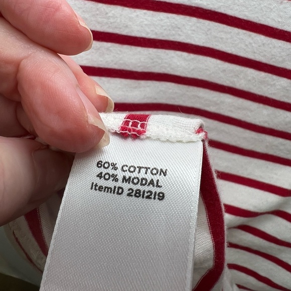 LL Bean Signature Soft Cotton Modal Blend 3/4 Sleeves Boatneck Tee - Picture 4 of 6